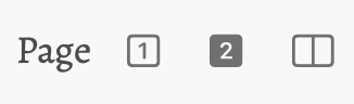 The part of the toolbar to select the character sheet page.