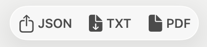A new option for exporting a character has been added: PDF export.